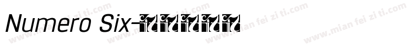 Numero Six字体转换